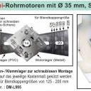 WTS - Funk Mini Rohrmotoren Serie DMF, 433,92 MHz mit mechanischer Endabschaltung für Rollläden und Markisen